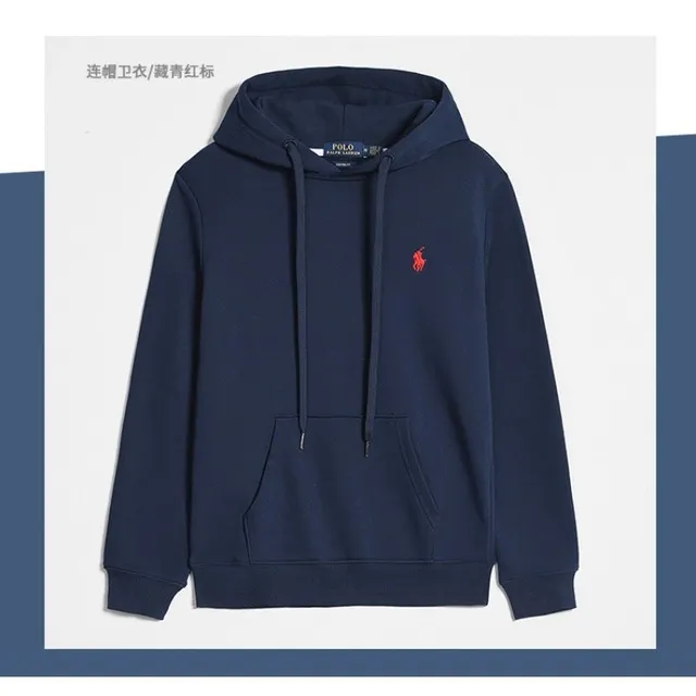 套头款宝蓝红标