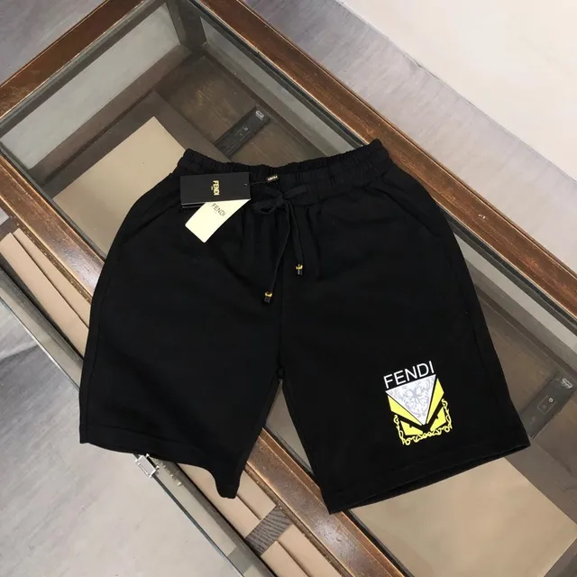 Fendi Logo-Embroidered Shorts Monster Motif