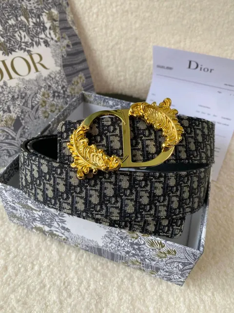 Dior Oblique Belt Baroque Buckle