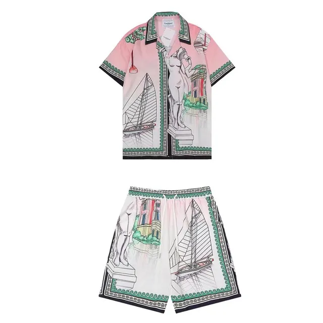 Versace Printed Short Set Vesuvius Print