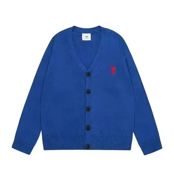 AMI Paris Cardigan Red Heart Logo