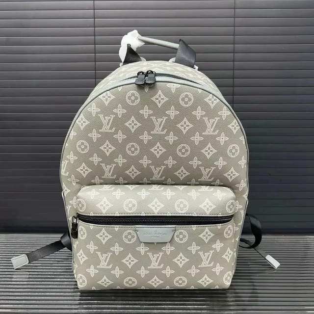 Louis Vuitton Monogram Backpack White Print on Grey