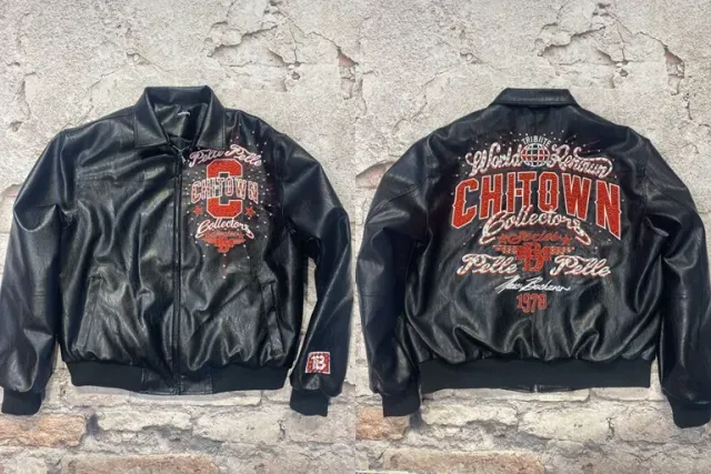 Pelle Pelle Leather Bomber Jacket Chitown Collectors Edition