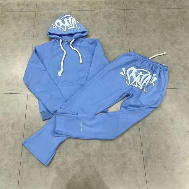 Hoodie and Joggers Set Graffiti Logo