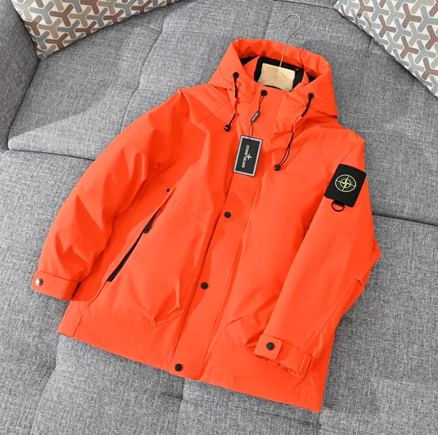 Stone Island Goggle Jacket Bright Orange