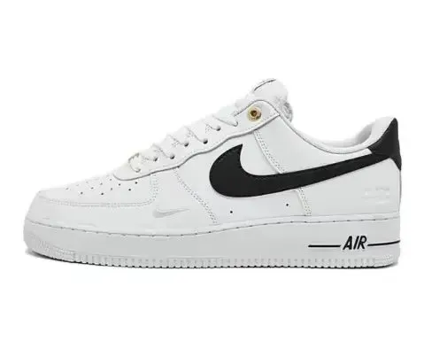 Nike Air Force 1 Low Triple White with Black Swoosh
