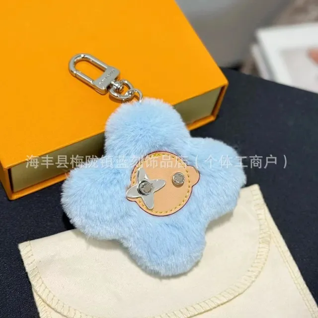 Louis Vuitton Flower Charm Fur Flower with Monogram