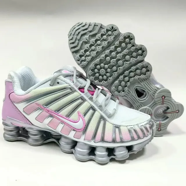 Nike Shox R4 Pink and Silver