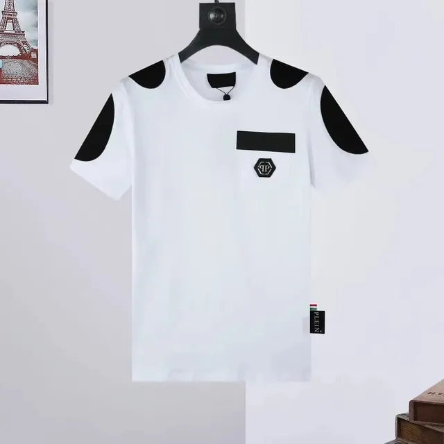Philipp Plein Short-Sleeve T-Shirt Contrast Shoulder Panel