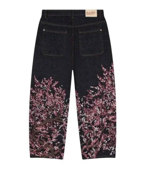 Jeans Cherry Blossom Print
