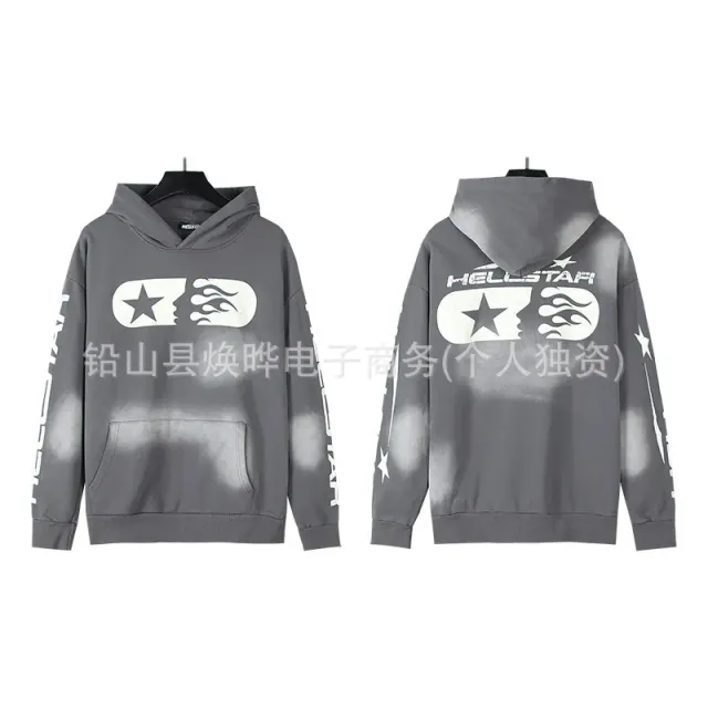 Hellstar Hooded Sweatshirt Star Flame Graphic
