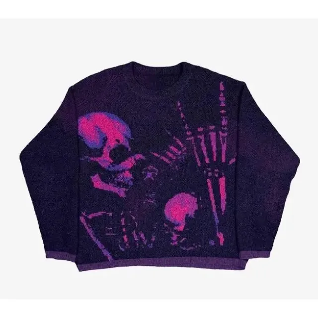 Corteiz Skull Print Knit Sweater