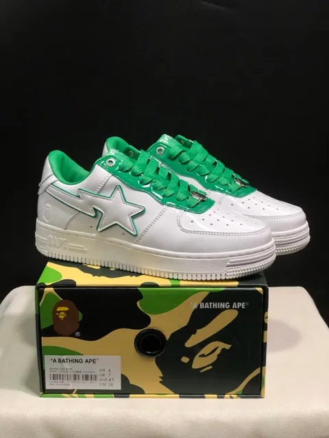 BAPE STA White Green