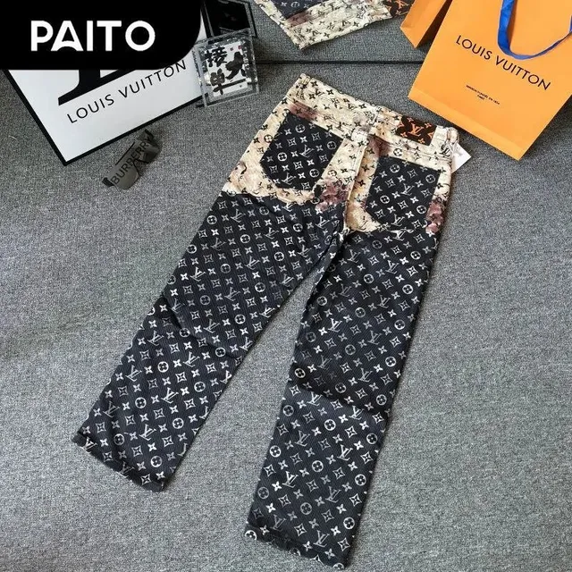 Louis Vuitton Monogram Jeans Patchwork Print