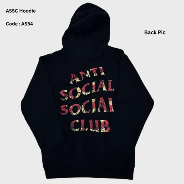 Anti Social Social Club Hoodie Floral Logo Print