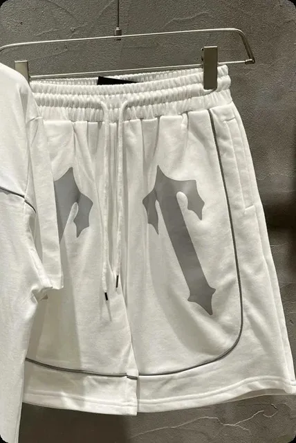Travis Scott Logo Shorts White with Grey Logo