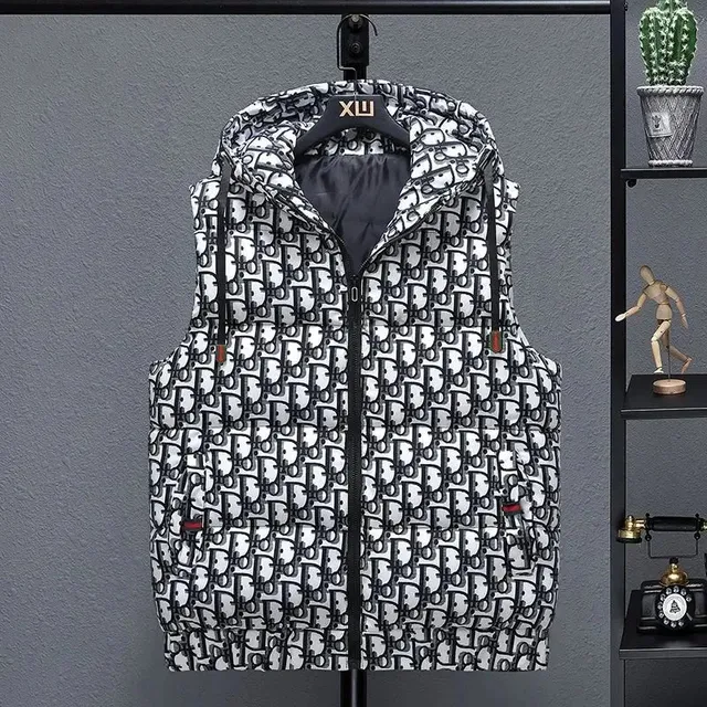 Dior Puffer Vest Oblique Logo Print