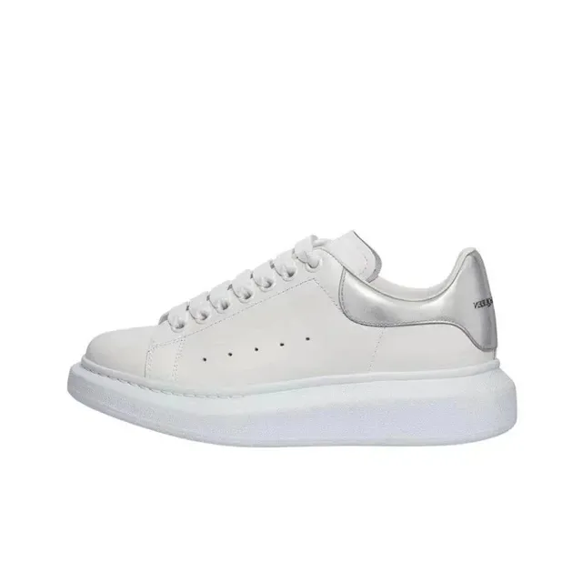 Alexander McQueen Oversized Sneaker Silver Heel Tab
