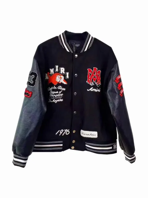 Amiri × Maison Margiela Varsity Jacket Embroidered Logo
