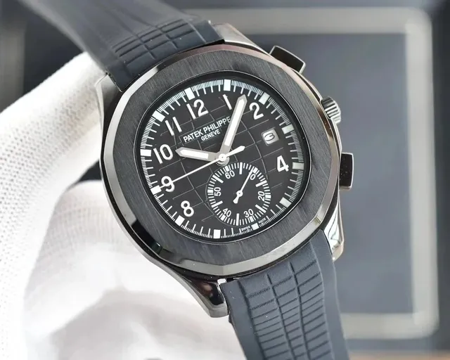 Patek Philippe Nautilus Chronograph Black Dial with White Indices