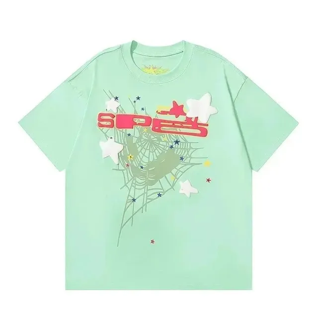 Sp5der Graphic Tee Spiderweb Star Print