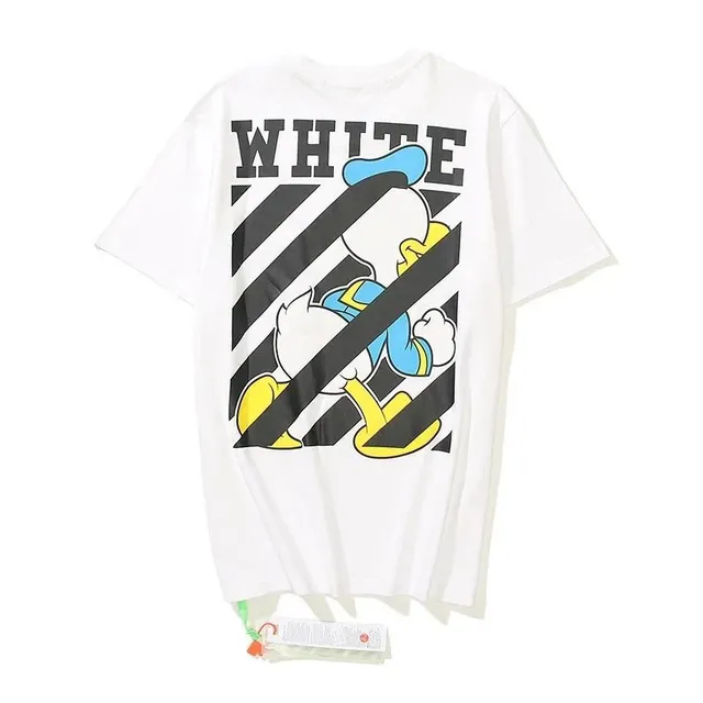 Off-White Donald Duck Tee Diagonal Stripe Print
