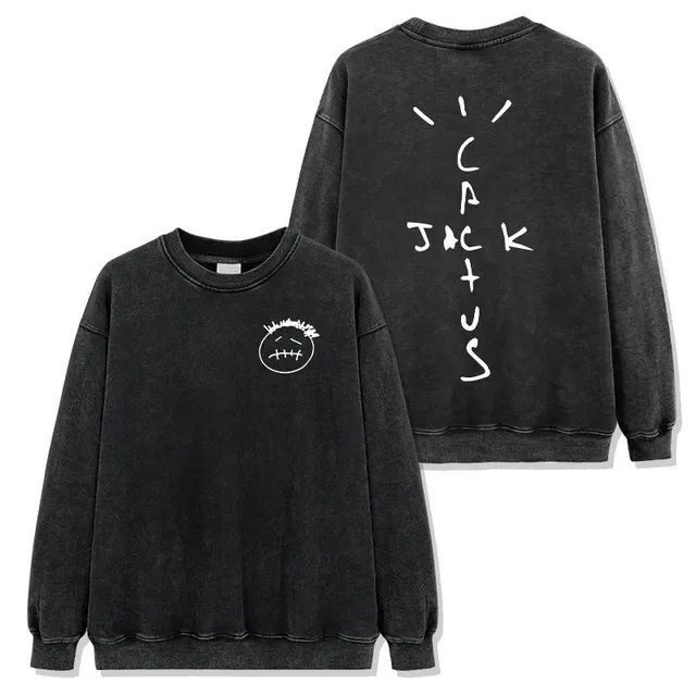Travis Scott Cactus Jack Sweatshirt Acid Wash