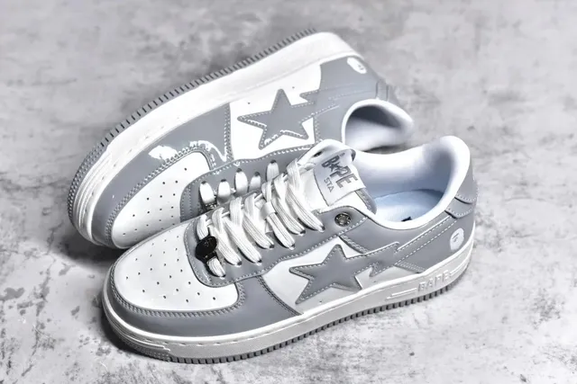 BAPE Shark Air Force 1 Grey Star