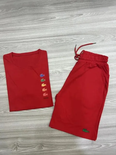 Lacoste Shorts Set Rainbow Croc