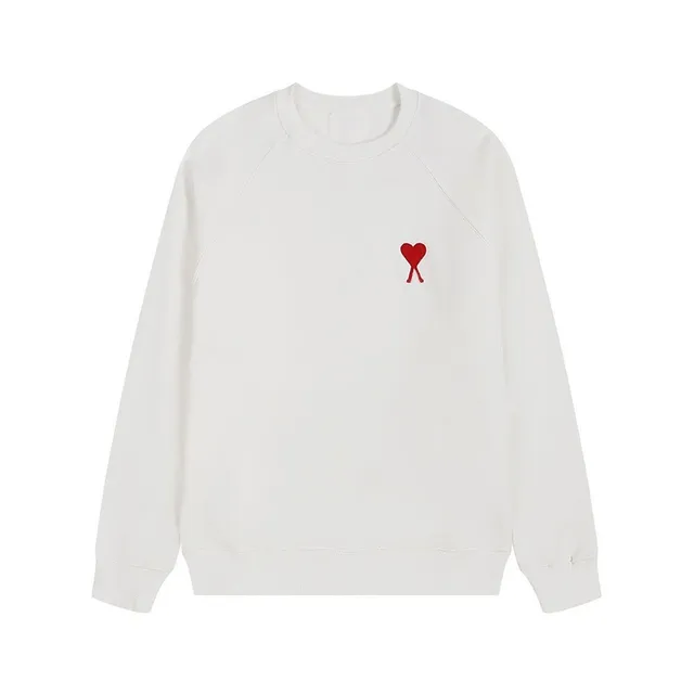 Amiri Crewneck Sweatshirt Red Heart Embroidery