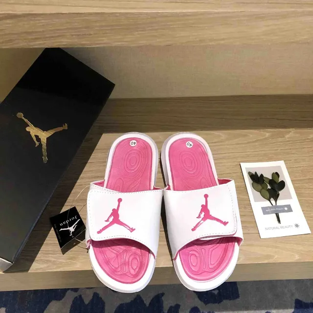 Jordan Slide Sandals White Pink Jumpman