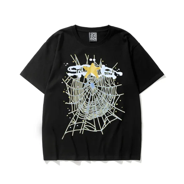 Sp5der Graphic T-Shirt Spiderweb Star Print