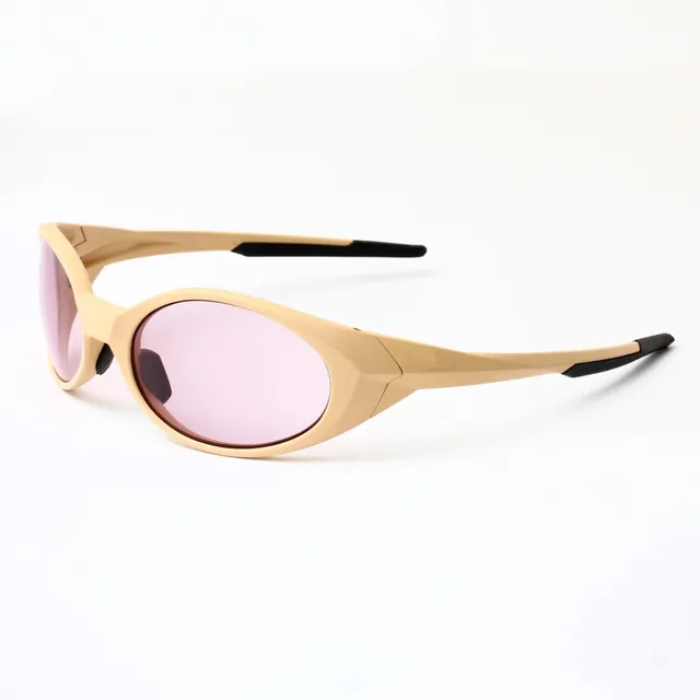 Oakley Sunglasses Beige Frame with Pink Lens