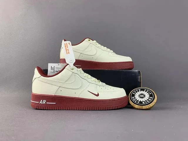 Nike Air Force 1 Low Cream and Burgundy
