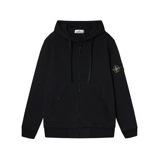 Stone Island Zip-Up Hoodie Compass Patch