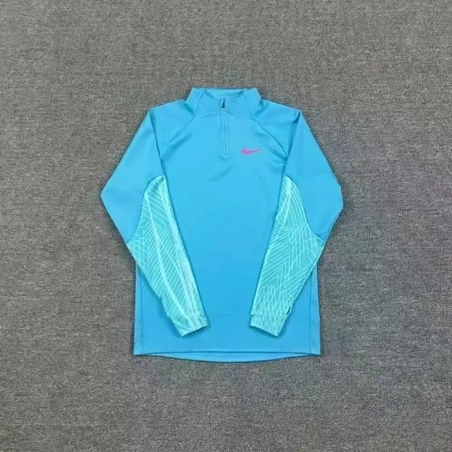 Nike Tech Fleece Half-Zip Ocean Blue with Pink Swoosh