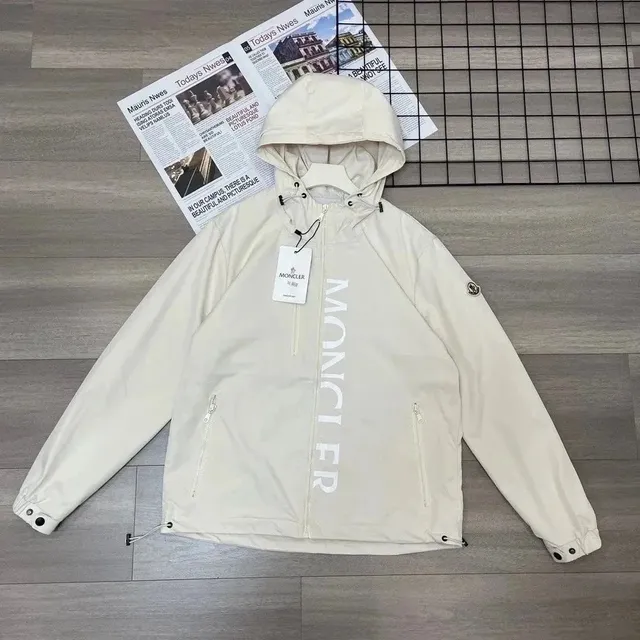 Moncler Logo Windbreaker Jacket Vertical Logo