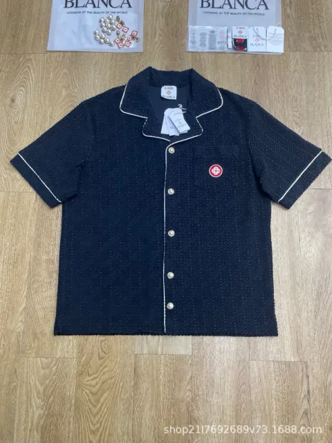 Casablanca Short-Sleeve Shirt Diamond Jacquard