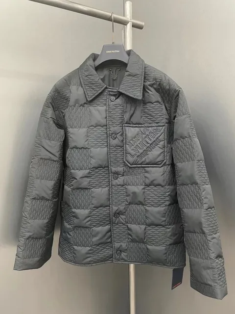 Louis Vuitton Quilted Jacket Monogram Embroidered Pocket