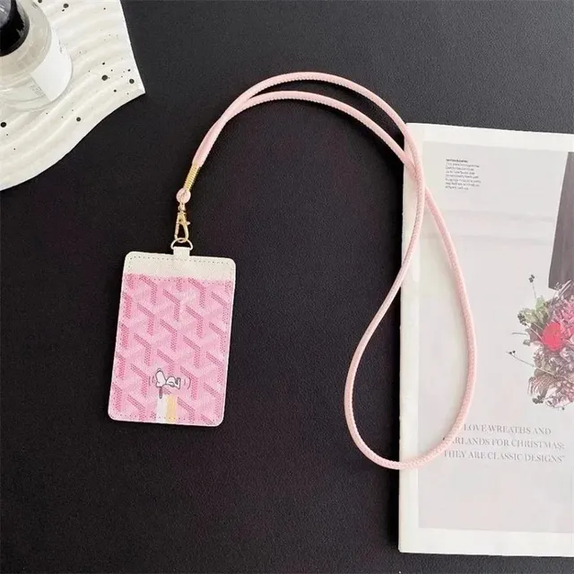 Goyard Lanyard Cardholder Pink Chevron