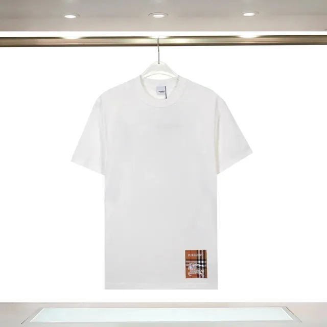 Burberry Logo Patch T-Shirt Check Print Patch