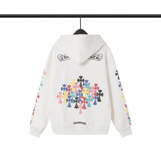 Chrome Hearts Hoodie Multicolor Cross Print