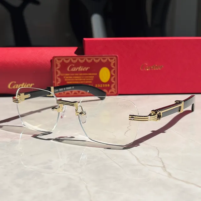Cartier Juste Un Clou Optical Frame Rimless with Gold Accents