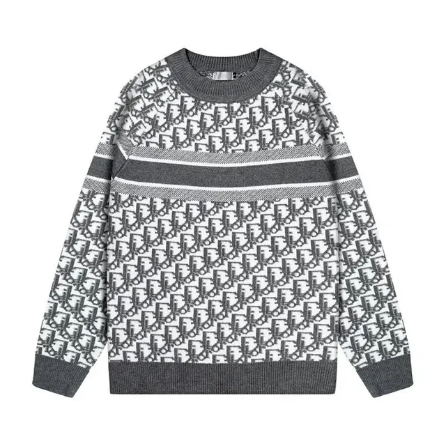Dior Knit Sweater Oblique Logo Pattern