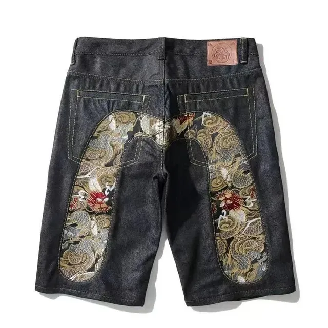 Evisu Goggle Shorts Dragon Embroidery