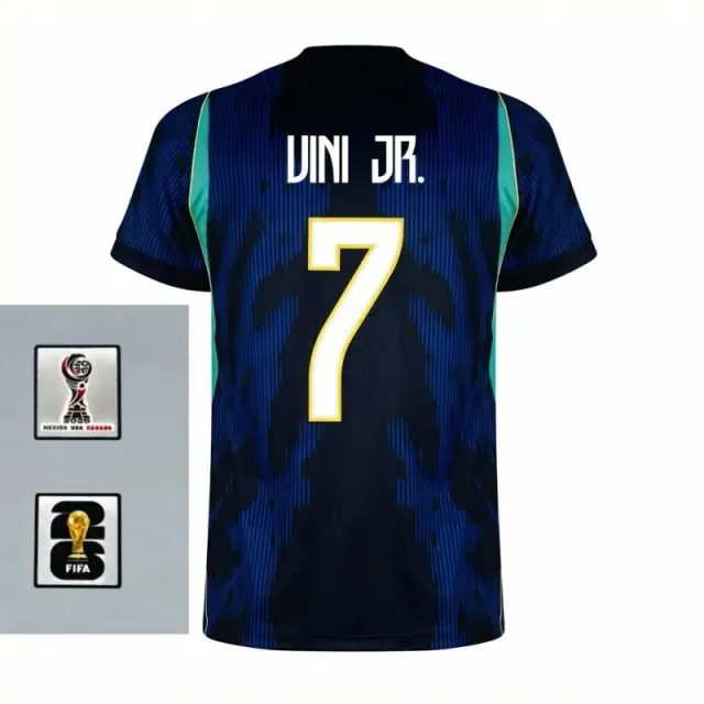 Brazil away jersey #7 with captain's armband