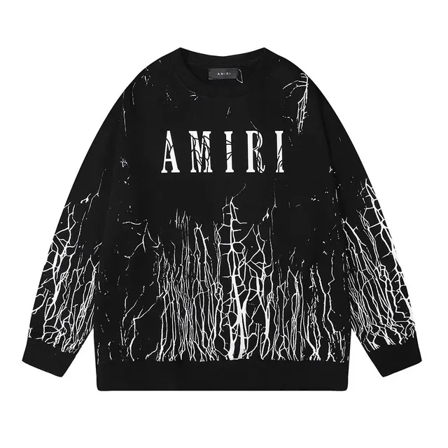 Amiri Crewneck Sweatshirt Cracked Print