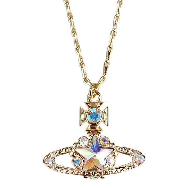 Vivienne Westwood Orb Pendant Necklace Crystal Star