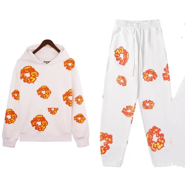 Denim Tears Hoodie and Joggers Set Flame Print