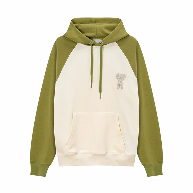 Green/Apricot 687 Shoulder Sleeve Hoodie
